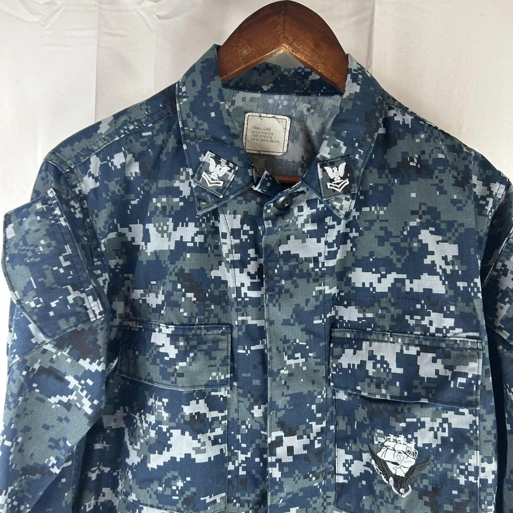 US Navy NWU‎ Type I Uniform Set Mens ST Blue Digital Camo Shirt Cargo Pants